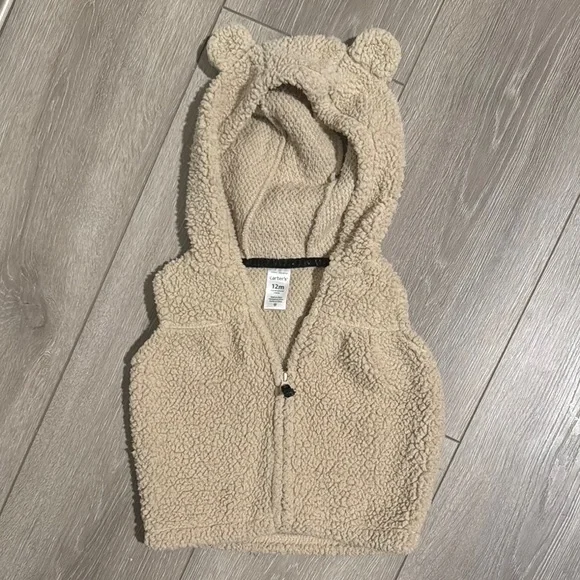 Cozy Bear Hooded Vest - Picture 1 of 5